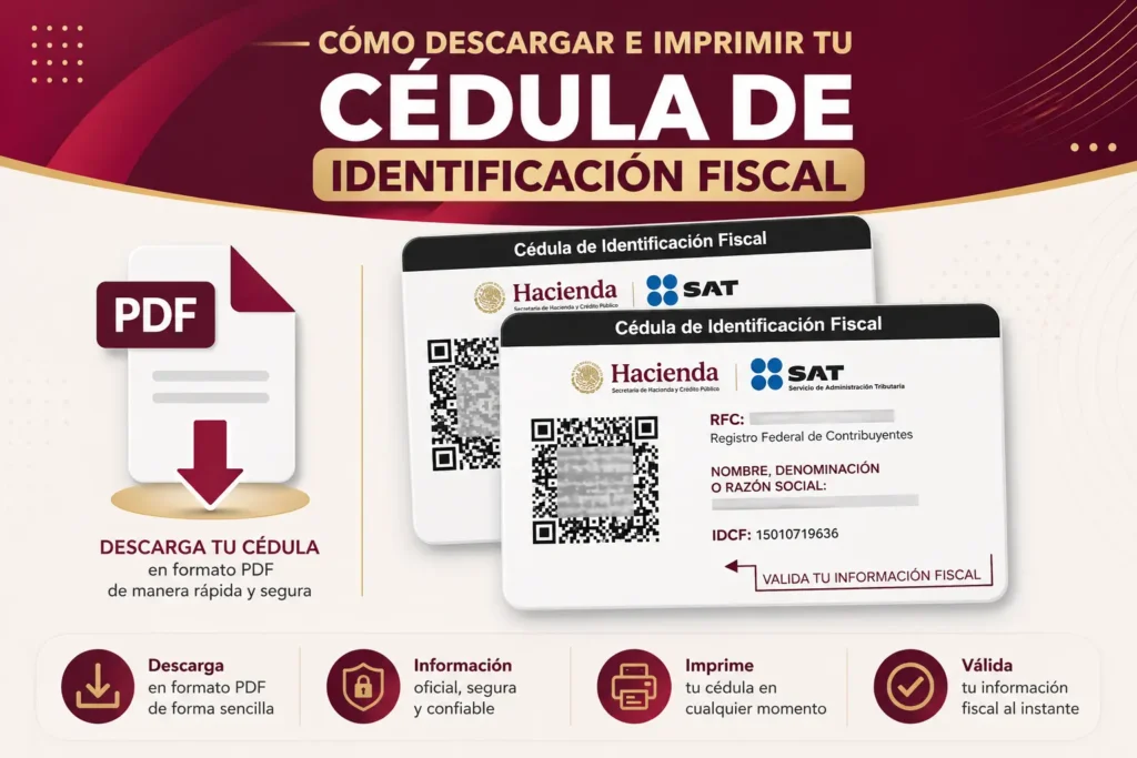 Cómo descargar e imprimir tu Cédula de Identificación Fiscal