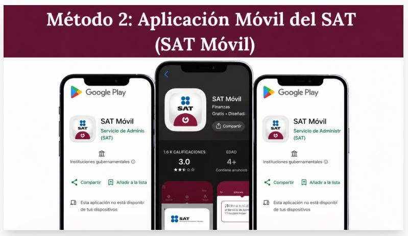 Método 2: Aplicación SAT Móvil