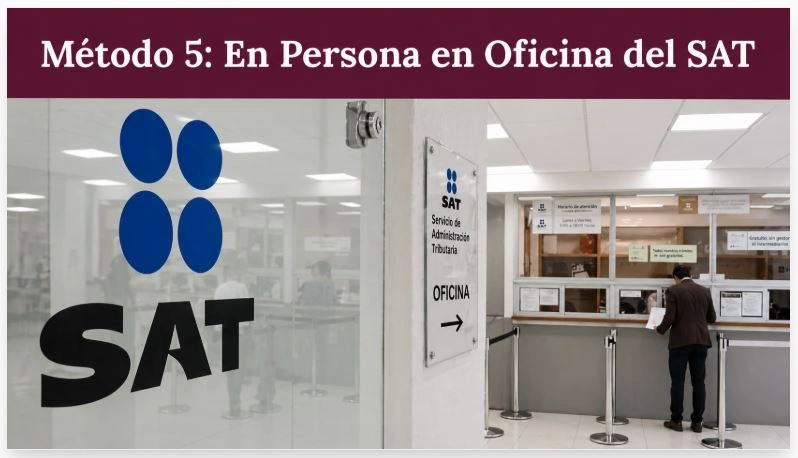 Método 5: En persona en una oficina del SAT