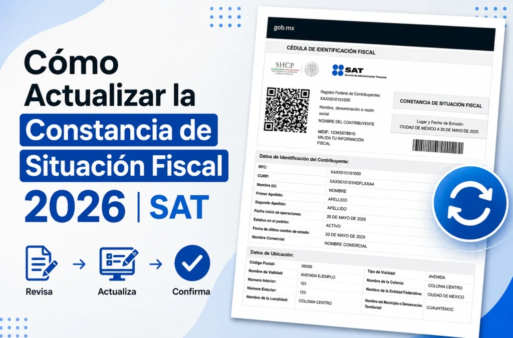 Cómo Actualizar la Constancia de Situación Fiscal 2026 SAT