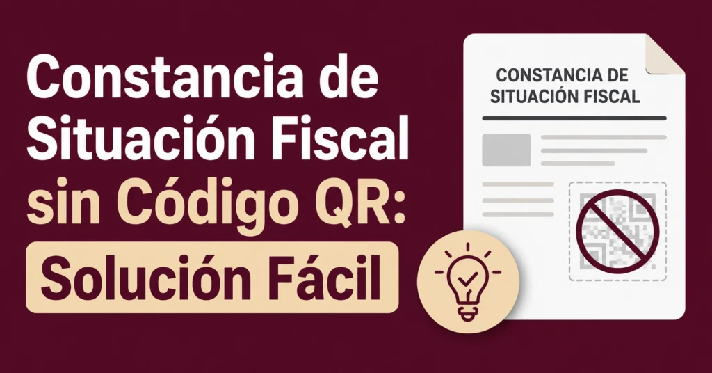 Constancia de Situación Fiscal sin Código QR Solución Fácil