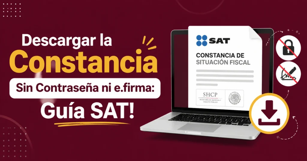 Descargar la Constancia Sin Contraseña ni e.firma Guía SAT!
