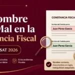Mi Nombre Está Mal en la Constancia Fiscal Solución SAT 2026