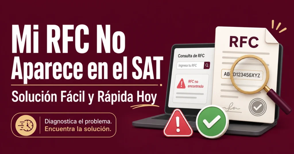 Mi RFC No Aparece en el SAT Solución Fácil y Rápida Hoy