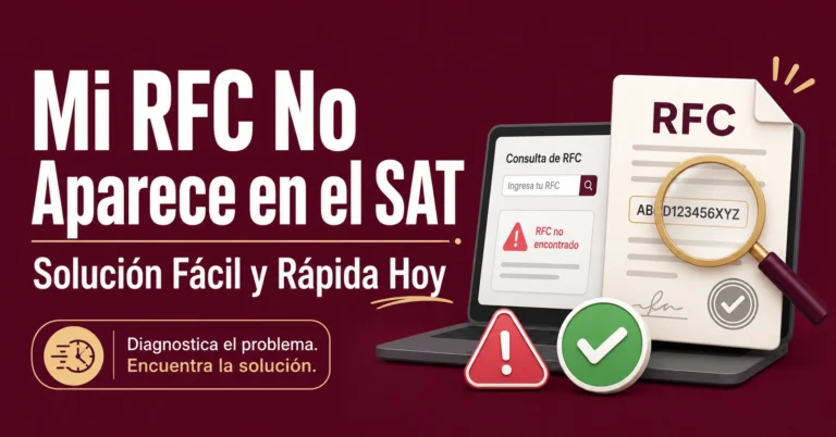Mi RFC No Aparece en el SAT Solución Fácil y Rápida Hoy