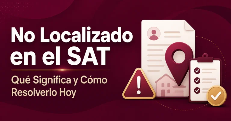 No Localizado en el SAT Qué Significa y Cómo Resolverlo Hoy