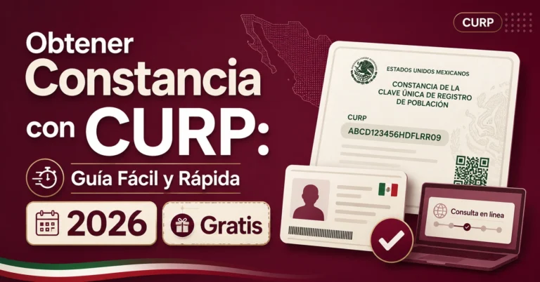 Obtener Constancia con CURP Guía Fácil y Rápida 2026 Gratis