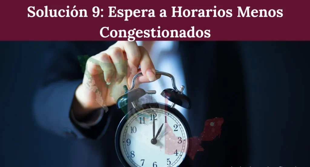 Solución 9: Espera a horarios menos congestionados