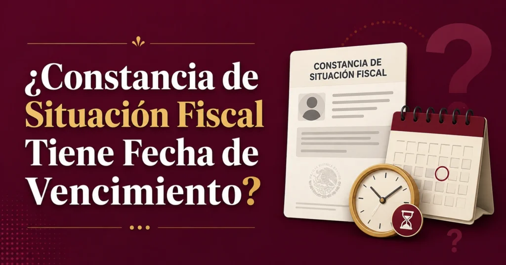¿Constancia de Situación Fiscal Tiene Fecha de Vencimiento