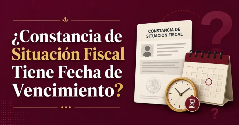 ¿Constancia de Situación Fiscal Tiene Fecha de Vencimiento