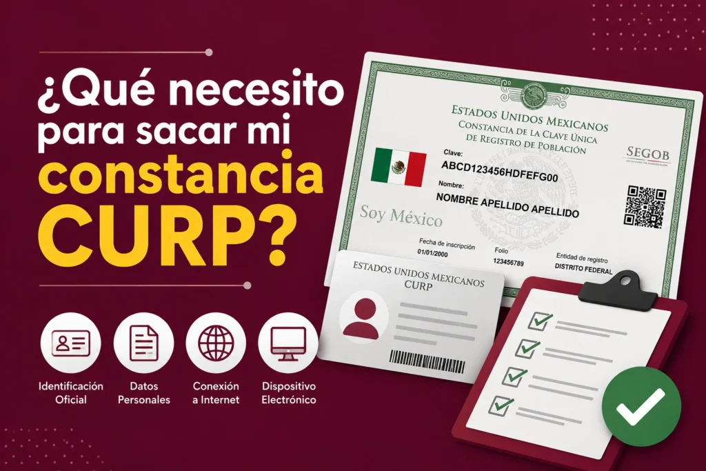 ¿Qué necesito para sacar mi constancia CURP