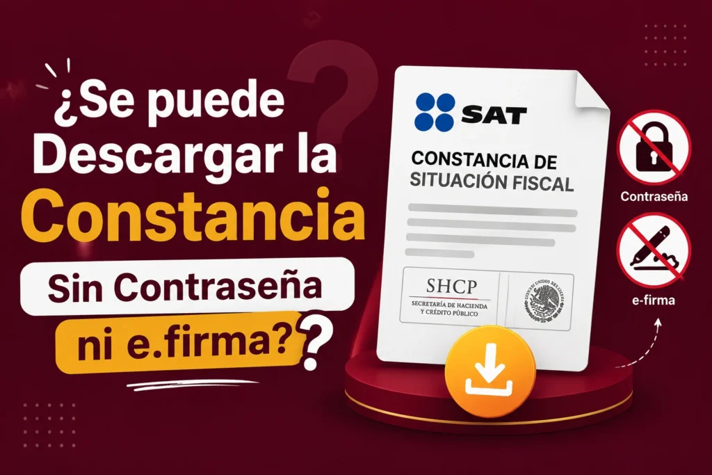¿Se puede Descargar la Constancia Sin Contraseña ni e.firma